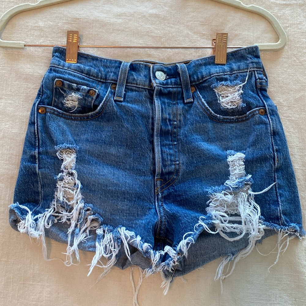 Levi’s Hand Distressed 501 Shorts